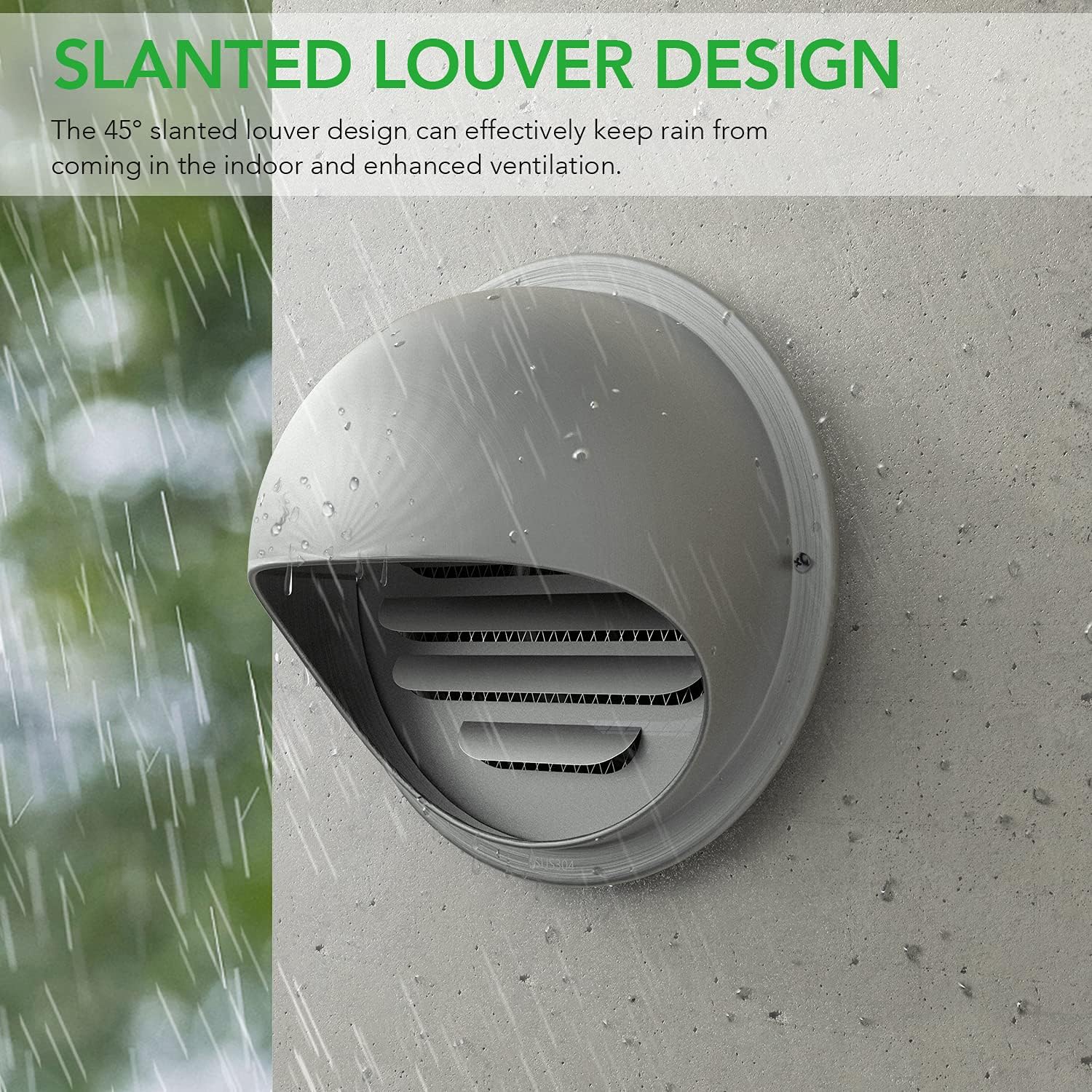 外径のステンレス鋼の空気出口,丸いグリル,冷暖房,天井の換気,排水管と換気,80mm, 100mm, 120mm