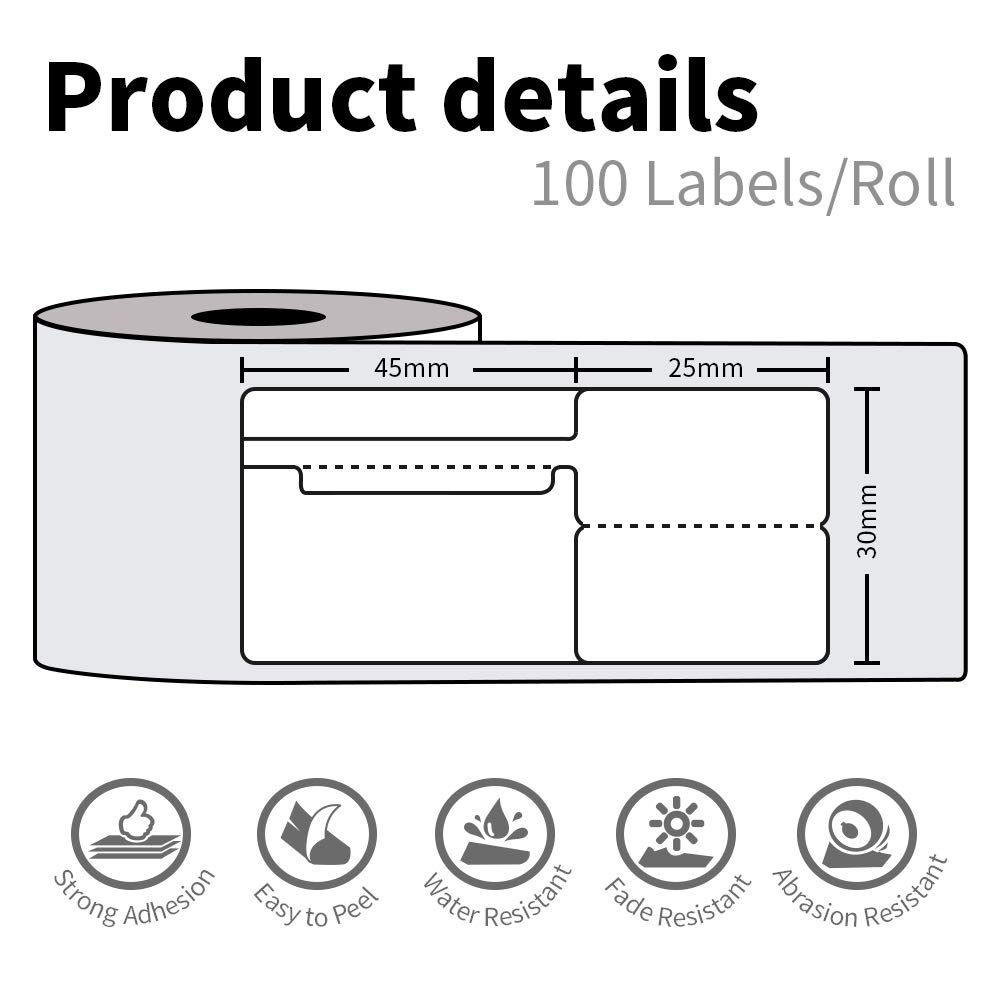 Self-Adhesive Jewelry Price Label Paper for Phomemo M110 Label Maker 70x30mm Thermal Paper Use with M110 M221 M200 M220 Printer