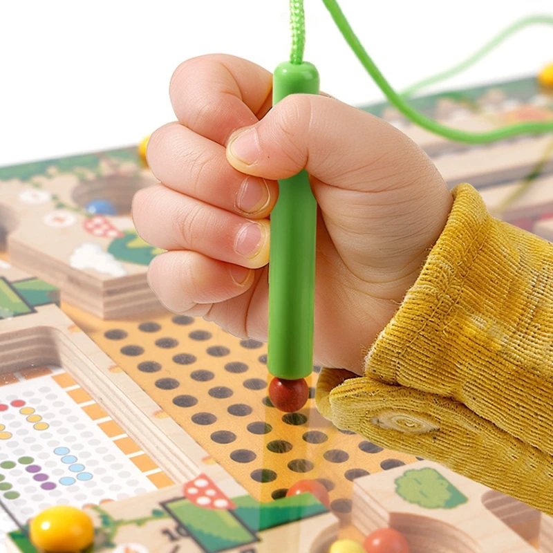 Jeux de tri magnétiques, Puzzle Montessori, planche de labyrinthe, apprentissage des couleurs, Classification Montessori, jouets éducatifs en bois