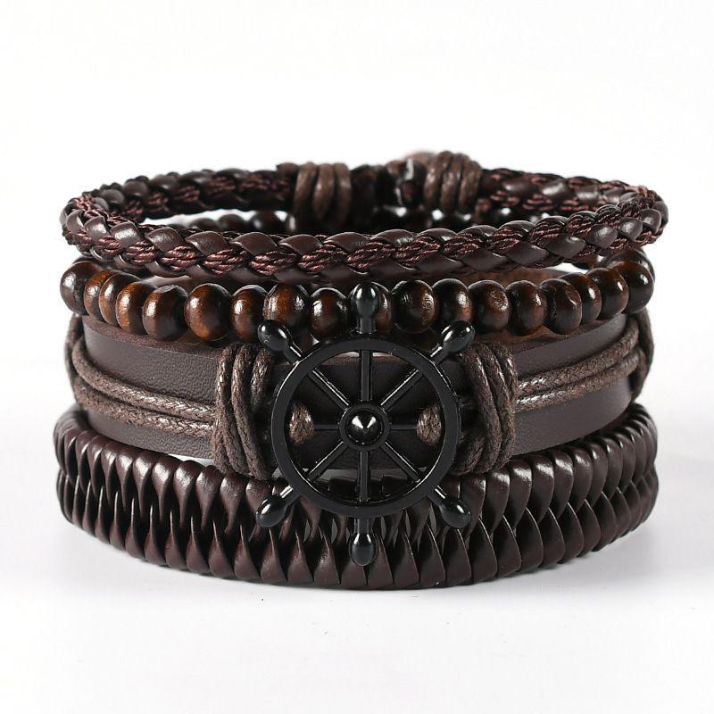 06 2024 Leather Braided Bracelet For Men