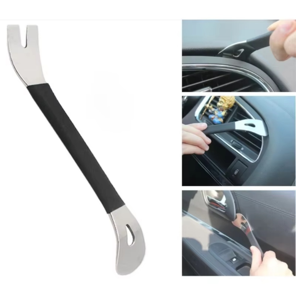 Car Trim Removal Tool Car Interior Clip Panel Trim Hand Tools Stainless Steel Durable Trim Removal Level Pry Plate Buckle Driver