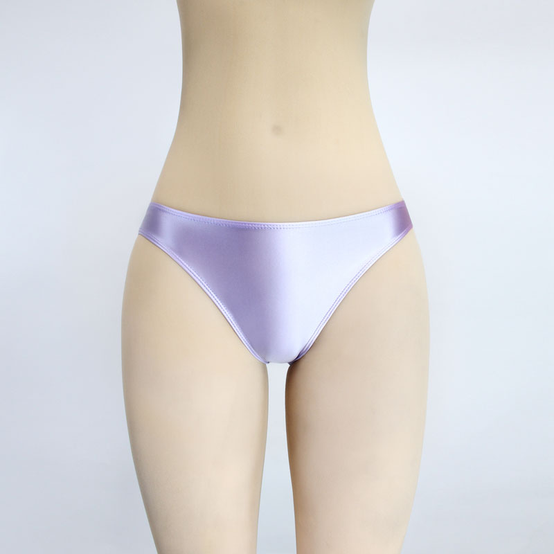 Damen-Badehose mit niedriger Taille, kurze Hose, glänzend, solide Bikini-Gesäß, glatte Unterhose, Bademode, Unterwäsche, Leggings in Übergröße