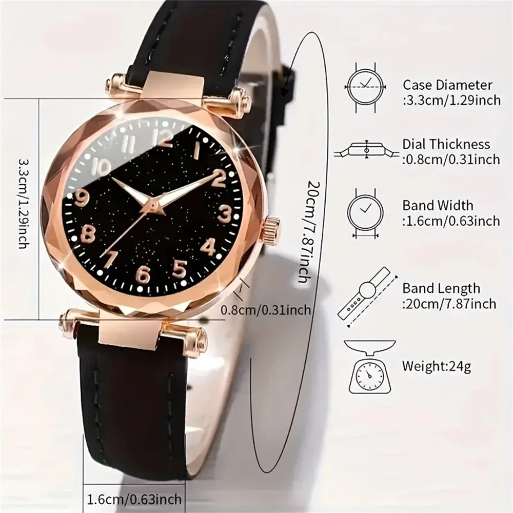 5 pçs conjunto de relógios das mulheres conjunto senhoras moda relógio preto feminino novo simples casual feminino analógico relógio de pulso pulseira presente sem caixa