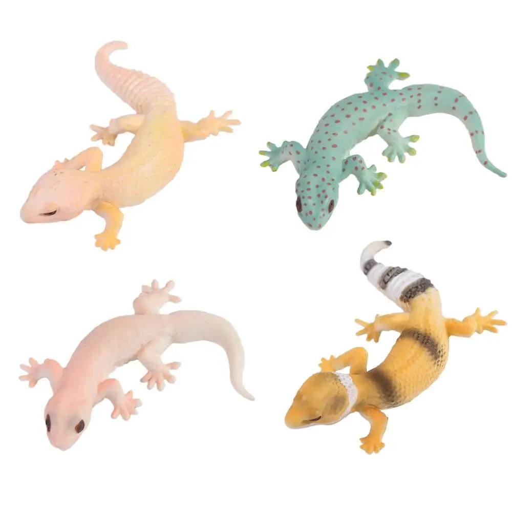 Gecko Prank Props Simulation Lizard Figures Animal Figurines Cognition Toys Lizards Action Model Family Games Gecko Figurine Toy