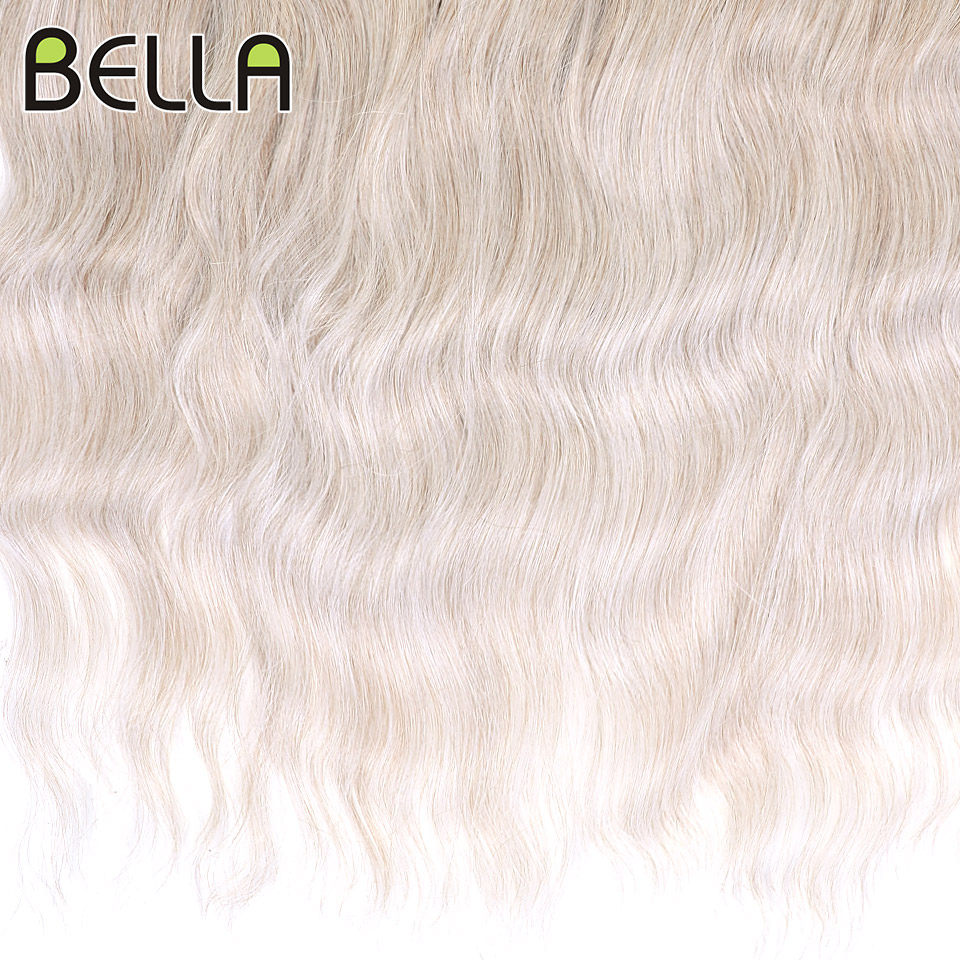 BELLA Lena ผมสังเคราะห์ Deep Wave Braiding Hair Extensions 24 นิ้ว Water Wave ผมโครเชต์ผม Ombre สีบลอนด์ผมปลอม