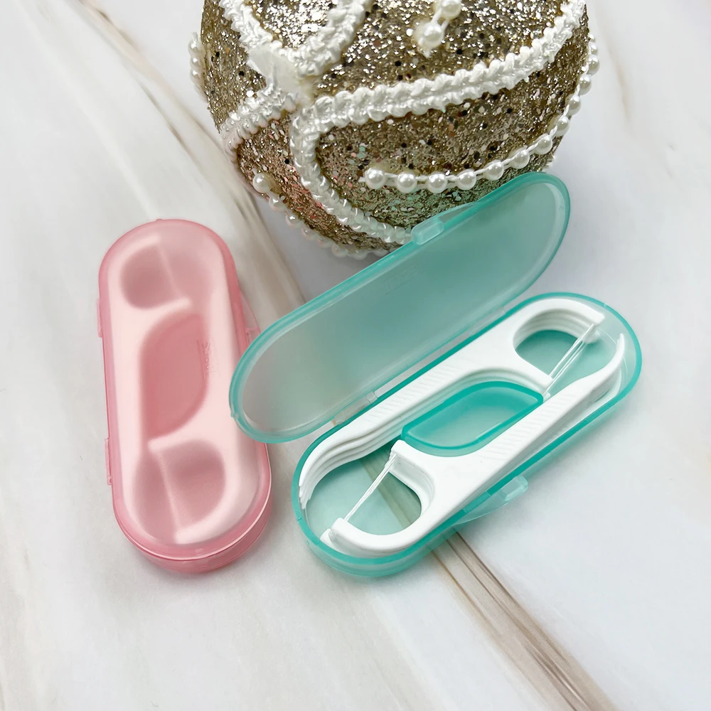 Kit de viaje de hilo Dental con caja de almacenamiento, selecciones de hilo superfino desechables para cuidado bucal portátil, 10 Uds.