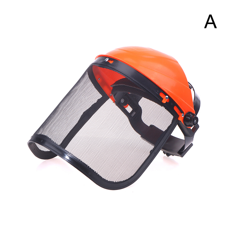 1PC Garten Rasentrimmer Schutzhelm Hut mit Full Face Mesh Schutzmaske für Protokollierung Freischneider Forstwirtschaft Schutz