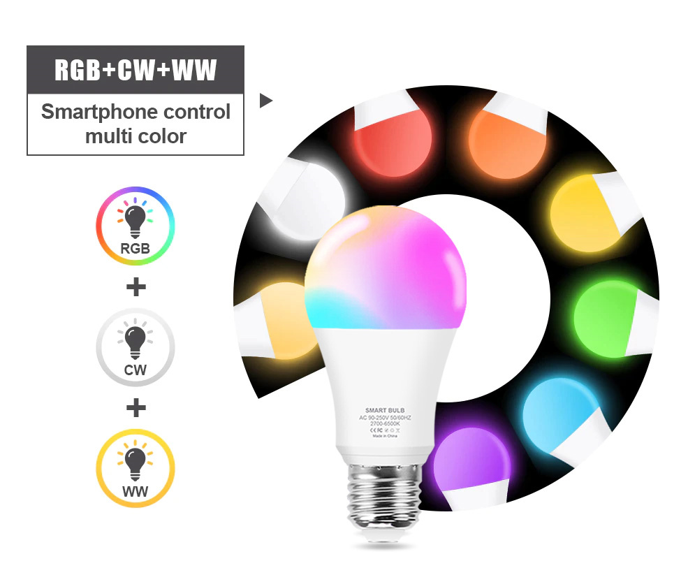 15W 18W E27 Zigbee Smart Light Bulbs RGB E27 Led Bulb AC 90-250V Smart Home Zigbee Lamp Works With Alexa Google Home Smartthings