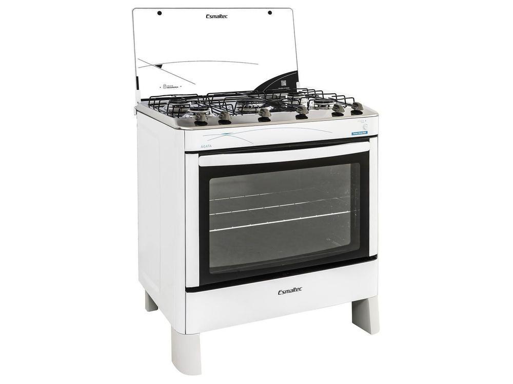 Fogão 5 Bocas Esmaltec Ágata Branco - Bivolt