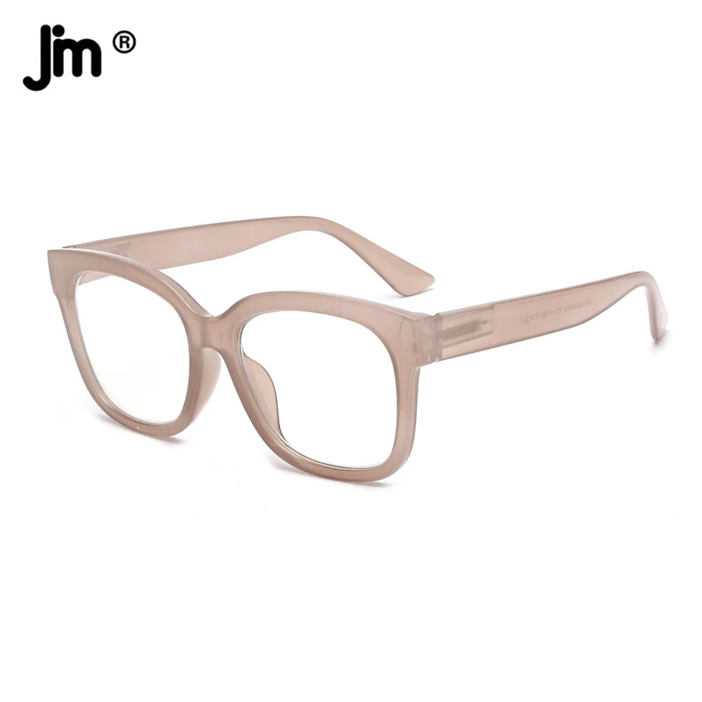 JM gafas de lectura cuadradas antiluz azul para mujer, gafas para presbicia con bisagra de resorte, dioptrías 1 1,5 2 2,5 3 3,5 4,0