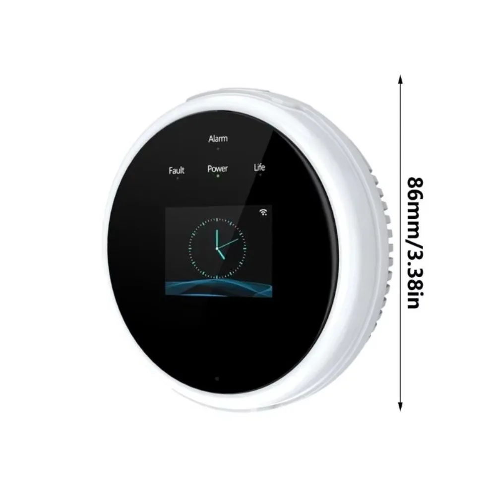 Intelligent Wifi Natural Gas Leakage Detector APP Control Digital LED Combustible Gas-Alarm Detector High Sensitivity EU Plug