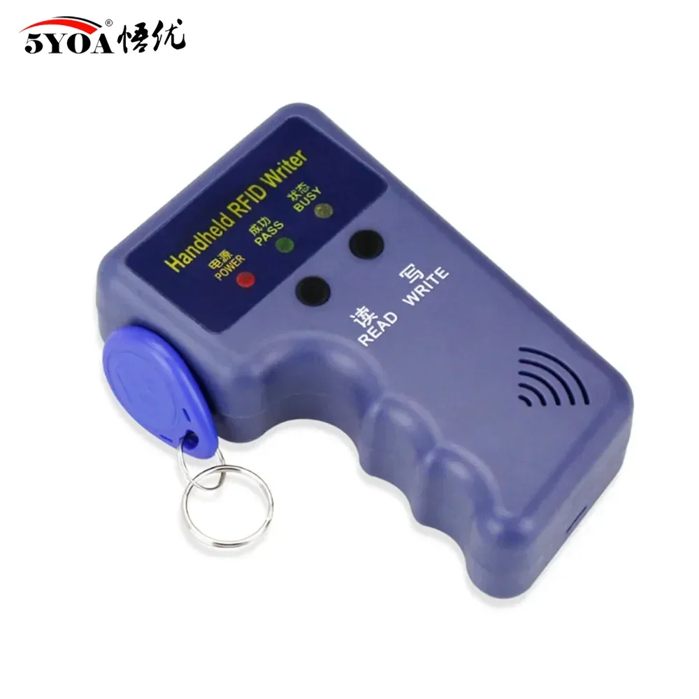 5YOA RFID tarjeta de identificación copiadora repetitiva portátil 125KHz EM4100 5200 programador duplicador T5577 etiquetas de llaveros regrabables