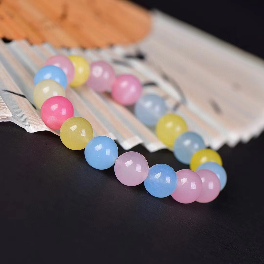 Corrente de mão morganita para mulheres, pedra colorida natural, pulseira berilo rosa, requintadas pulseiras de pedras preciosas, encantos da jóia