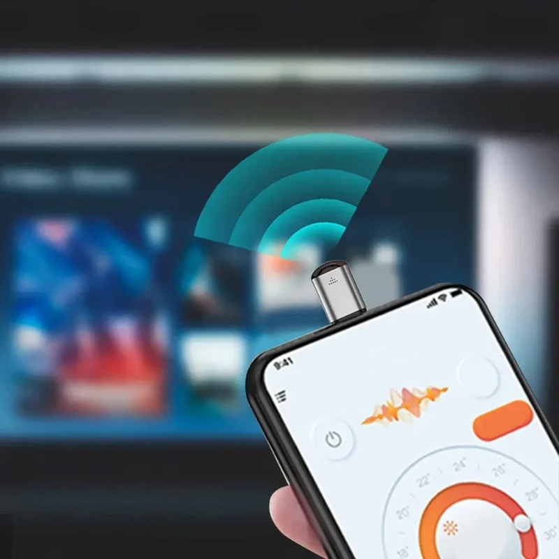 Type C USB Infrared Transmitter Adapter - Universal IR Remote Controller for TV AC Projector Set-Top Box Smart Home APP Control