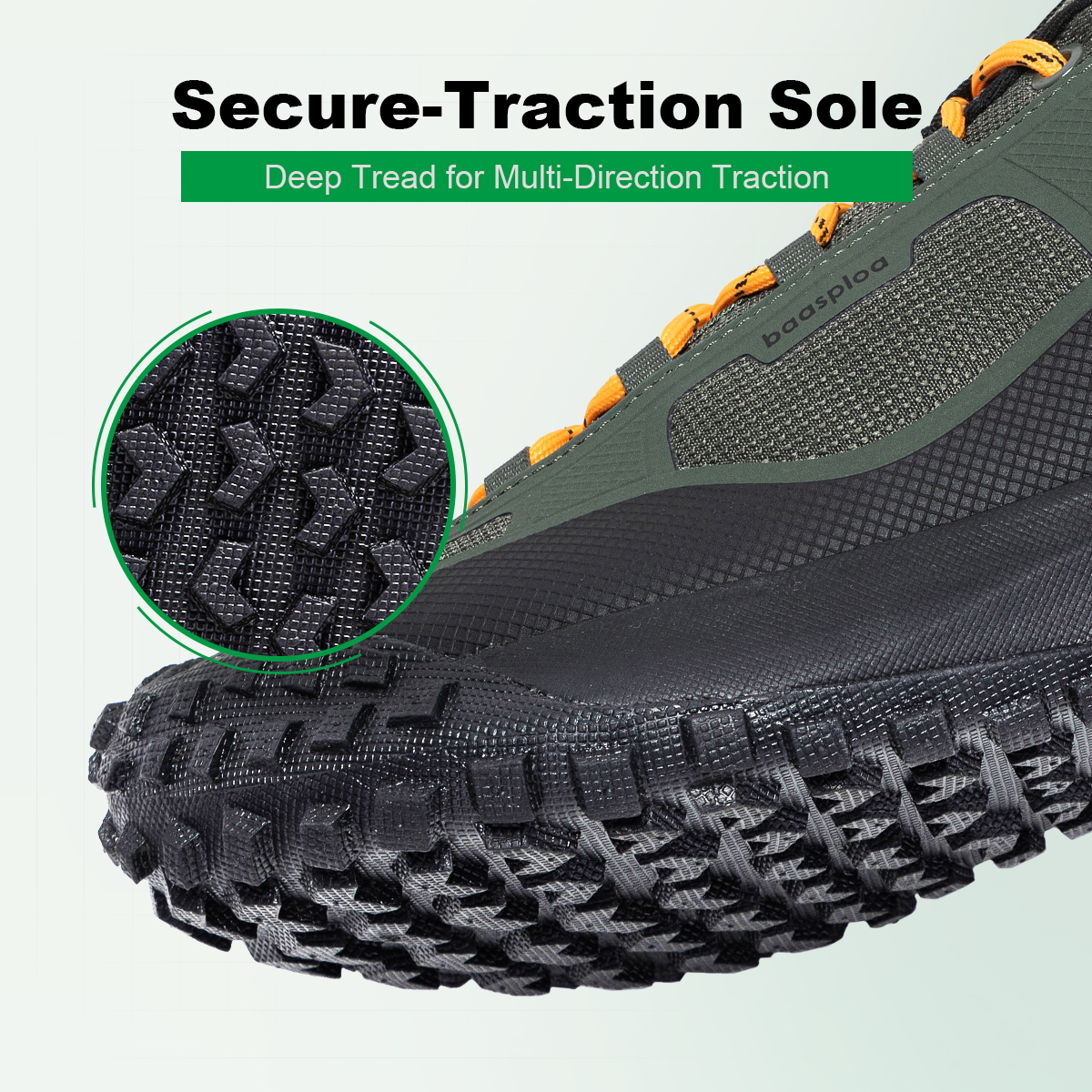 Baasploa buty turystyczne męskie Outdoor wodoodporne Camping odporne antypoślizgowe trampki męskie dorywczo lekkie sznurowane buty do chodzenia