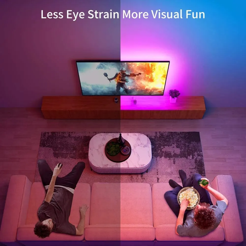 Luci a LED per TV Striscia LED RGB Controllo Bluetooth 5V Nastro LED USB Nastro flessibile per la decorazione della stanza di retroilluminazione della TV