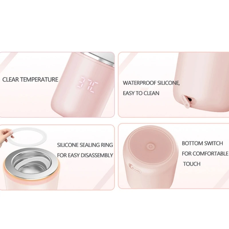 ポータブル哺乳瓶ウォーマー USB充電式電気哺乳瓶ウォーマー 軽量