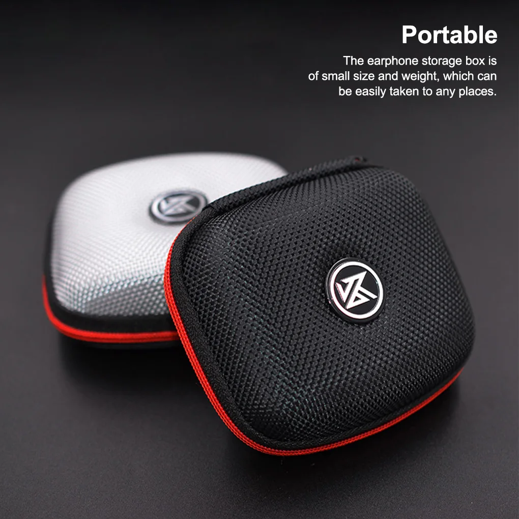 KZ Case Earphone Box Headphone Headset case Square Portable Compression Headset Storage case EVA Zipper Bag with Logo Organizer