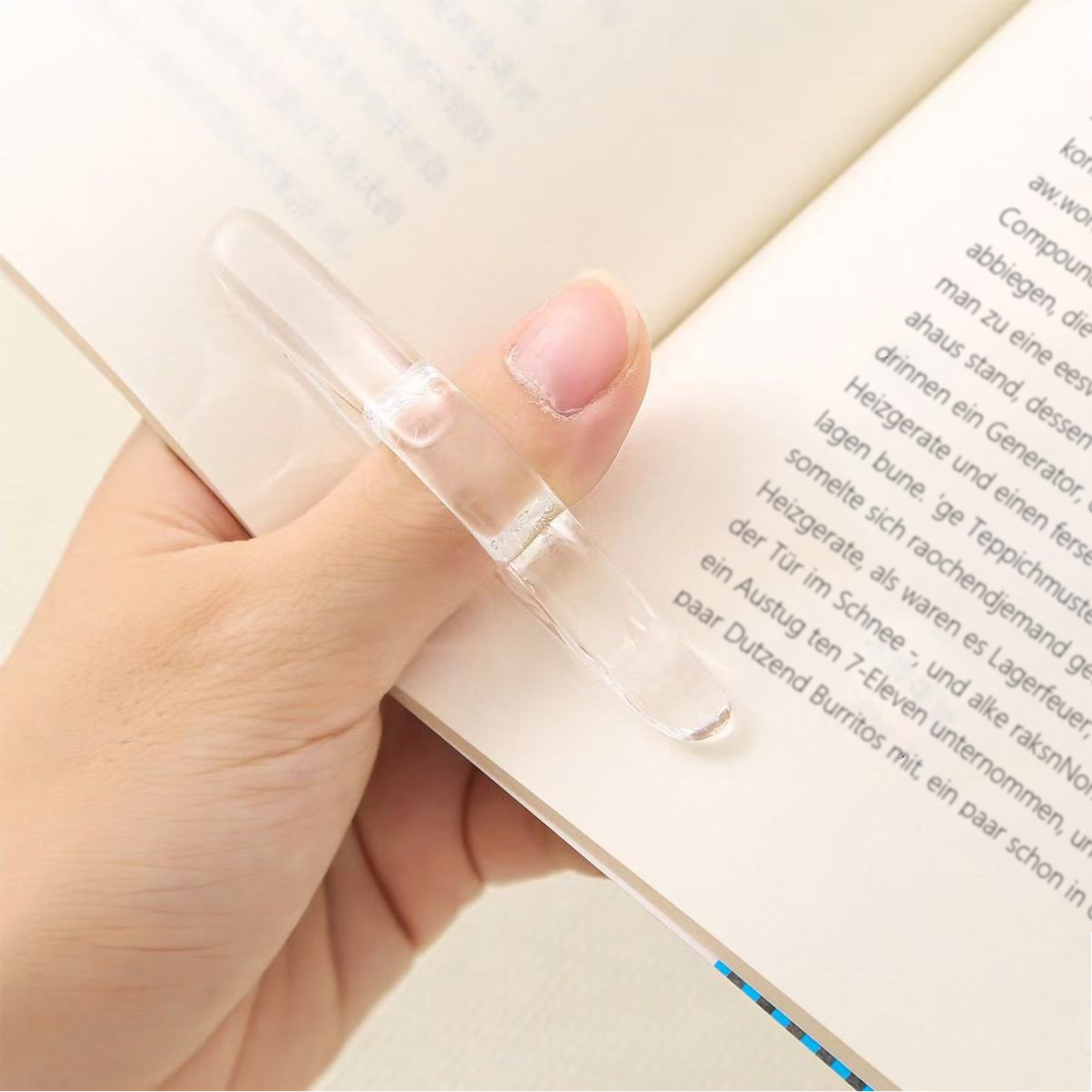 Segnalibri con pressa per pollice in acrilico per la lettura, porta pagine a forma di diamante per insegnanti e amanti dei libri, ausili per la lettura di libri pressati