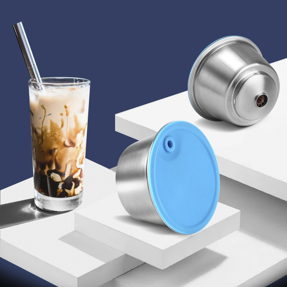 Cápsulas de café reutilizables Dolce Gusto, cápsula reciclada para Nescafe Picolo xs Repuesto, filtro de café de acero inoxidable recargable
