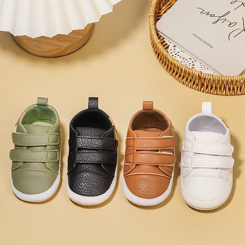 A Pair of Classic Soft and Comfortable Rubber Soled Anti Slip Baby Sports Shoes