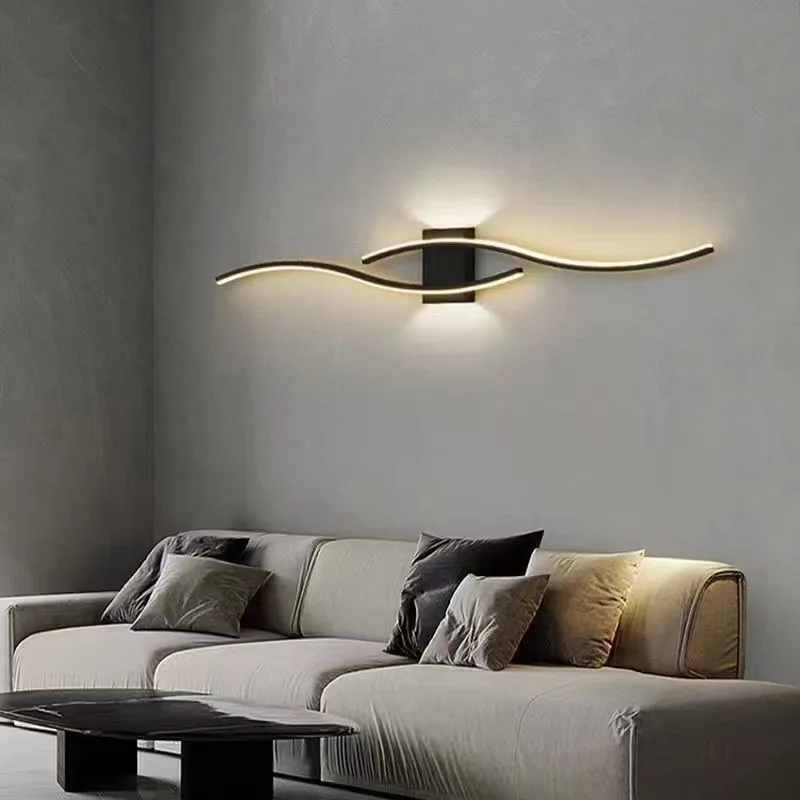 Moder LED ウォールランプロングストリップウォールランプテレビの背景装飾照明寝室リビングルームホーム屋内照明器具