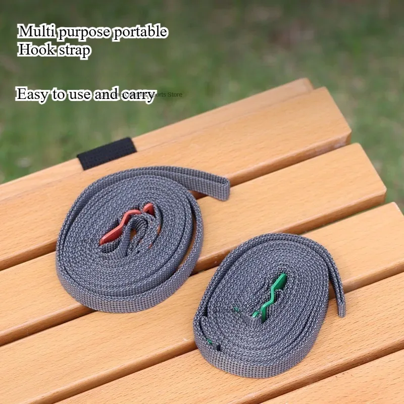 200cm Camping Outdoor Travel Equipment Durable Quick Release Luggage Strap with Stainless Steel Buckle Hook Release Type Gear