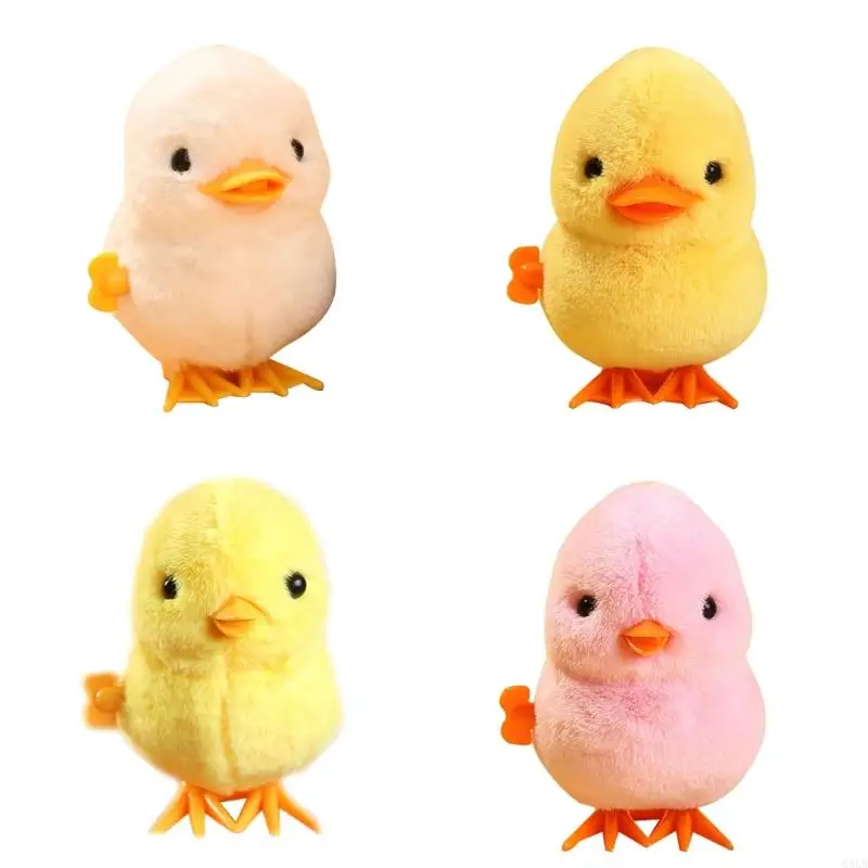 Q0kbジャンプチキンアヒルはおもちゃを巻き上げて、子供向けのおもちゃを歩き回る幼児のパーティーを好むグッディバッグフィラーの誕生日ギフト
