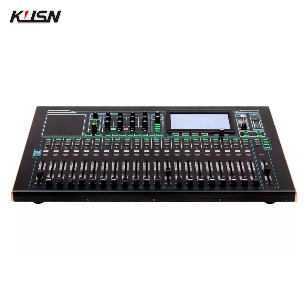 KF-20 20 Channel 6 Group Professional Audio Mixing Console Digital Sound Mixer Console With 7-inch Touchscreen Display USB