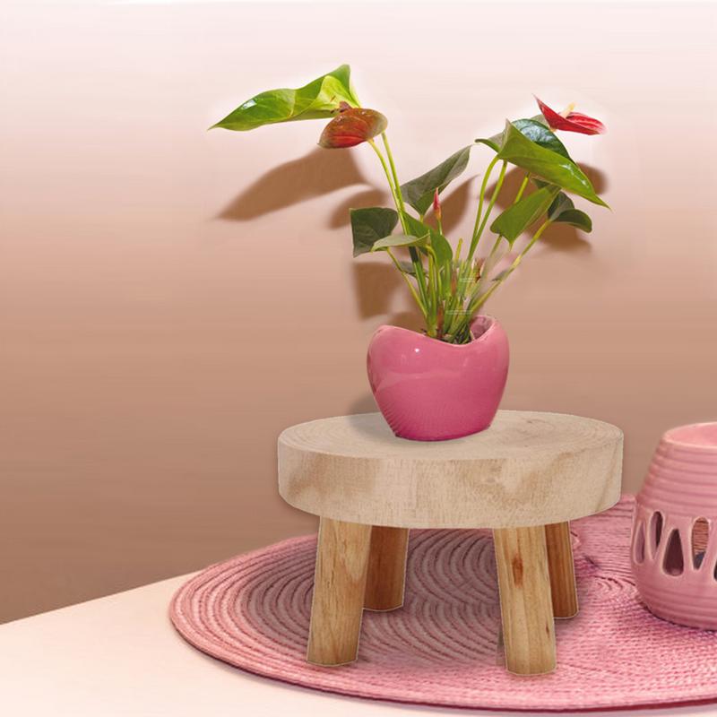 Soporte de madera para plantas, Base para maceta, taburete para interior y exterior