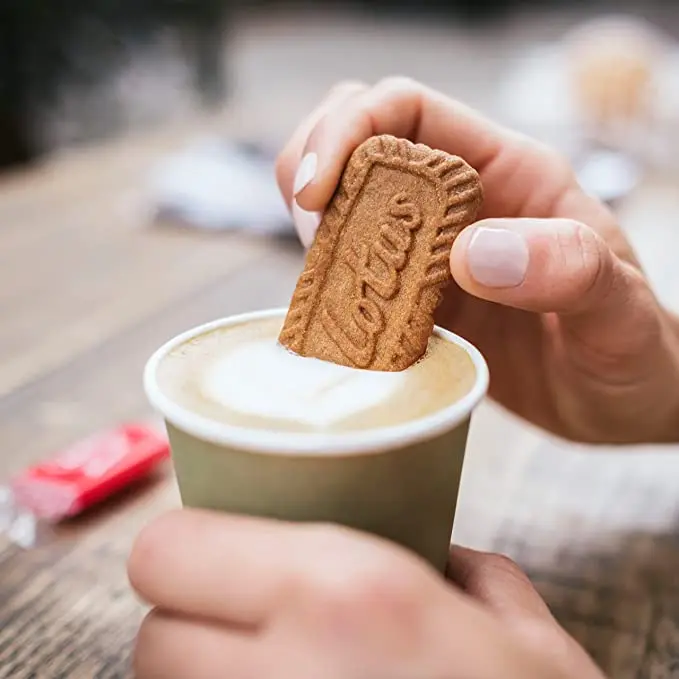 Biscoito Lotus Biscoito Lotus Original Caixa Caramelizada com 12 Pacotes Cada pacote tem 8 pacotes individuais de 2 biscoitos Vegan. Aromas artificiais sem corantes, Aromas