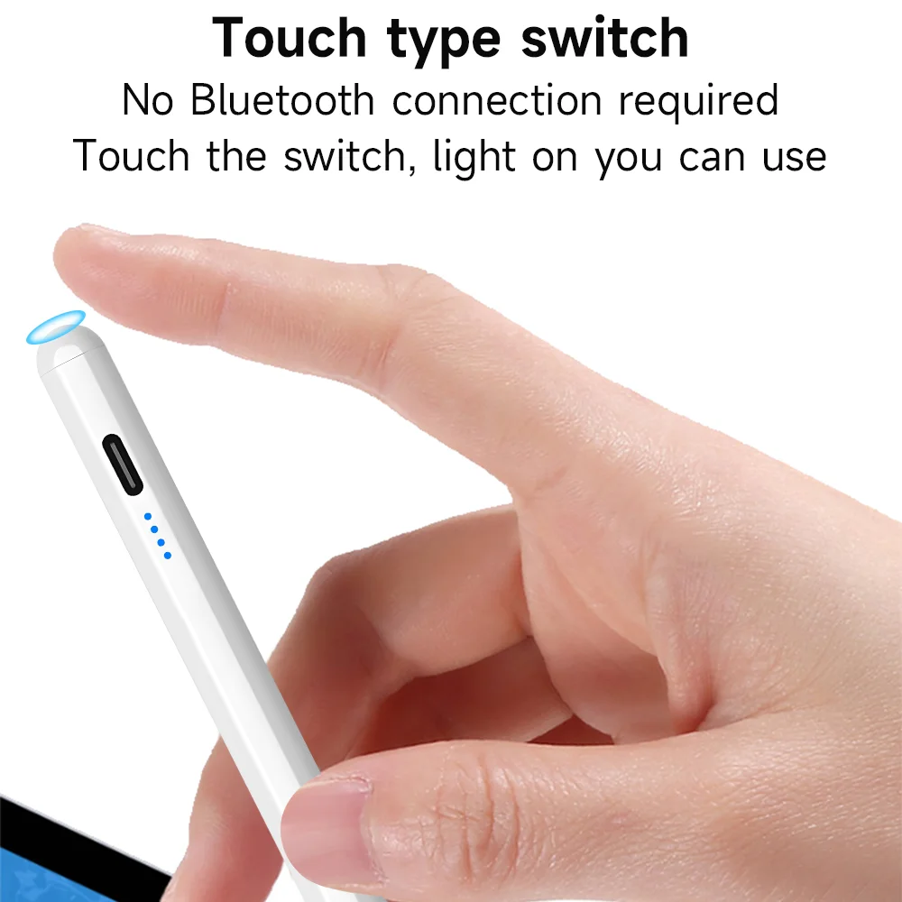 Lápiz de rechazo de palma para iPad, Stylus de Apple, accesorios para iPad Pro Air Mini, bolígrafo para tomar notas de 1 y 2 Generación
