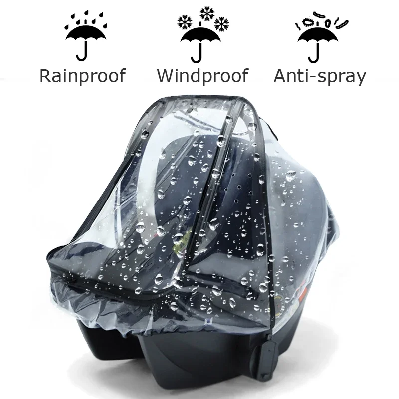 Assento de segurança do bebê à prova de vento capa de chuva à prova de poeira transparente eva carrinho de bebê capa de chuva capa de poeira mosquiteiro