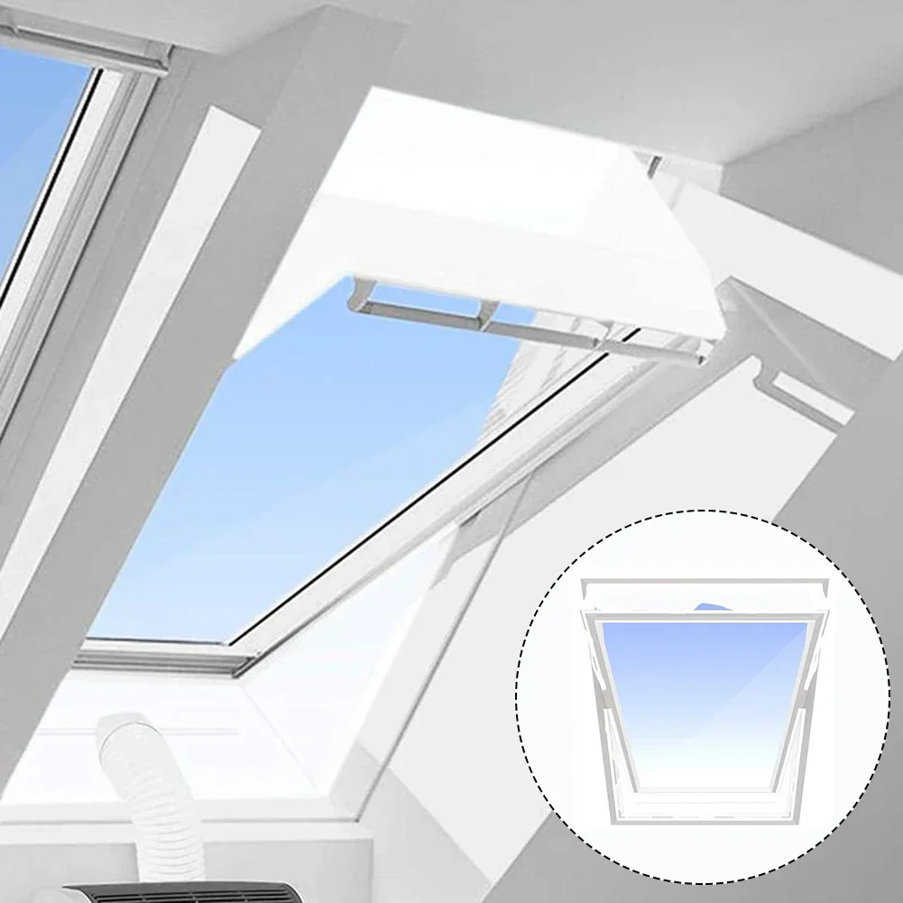 Pano de vedação de ar condicionado móvel, bloqueio de ar universal, vedação de janela, placa de pano, vedação de janela com kit de vedação de saída com zíper