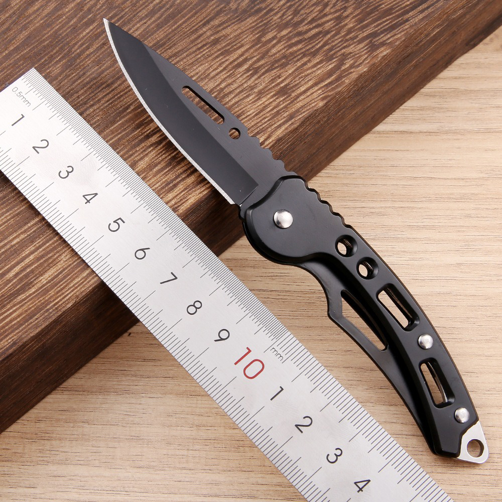 Edelstahl Schlüsselanhänger Klappmesser Outdoor Tragemesser Spiegel Scharfes Taschenmesser Obstmesser Klappmesser