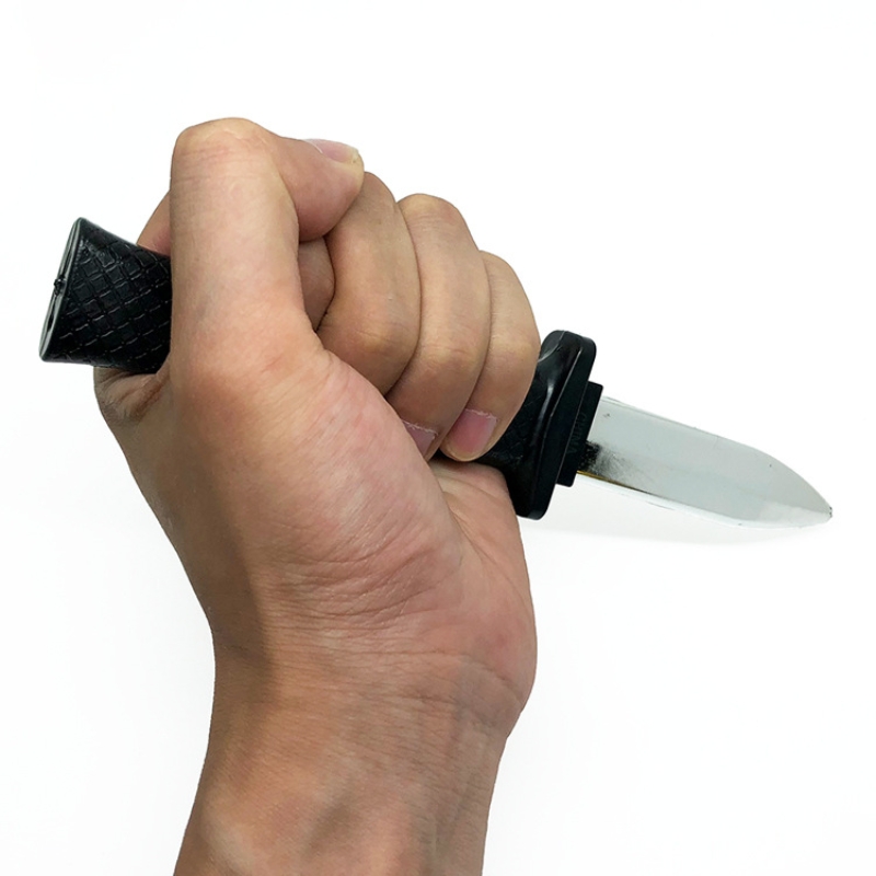 Halloween Trick People Simulation Dagger Funny Props Touching People Telescopic Bayonet Sliding Leaf Prank Child Toy Gadget
