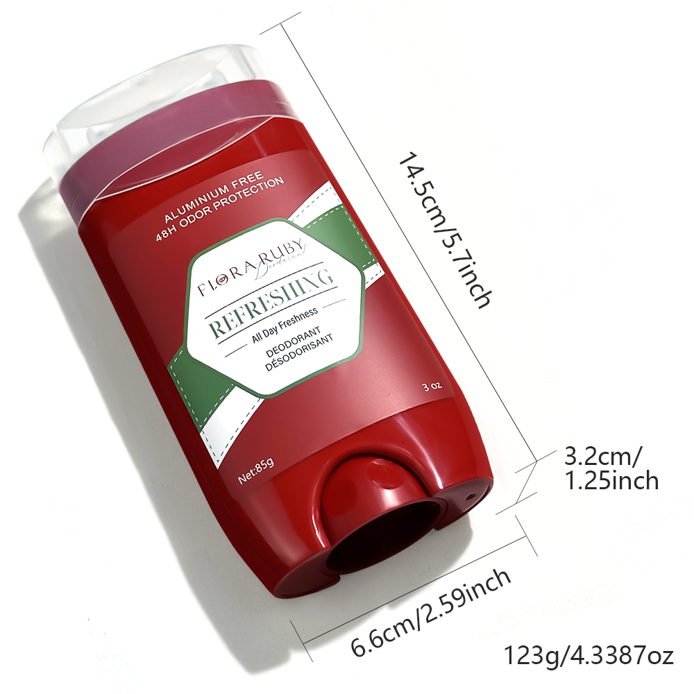 Desodorante sem alumínio para homens, proteção contra odores 48H, frescor 48H e durabilidade, com perfume de cedro de sândalo, 85g/3OZ
