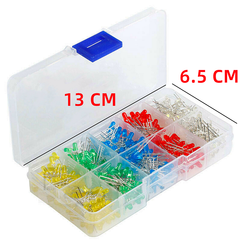 100-500 PCS,3 มม.5 มม.,LED ไดโอดชุดสารพัน,สีขาวสีเขียวสีแดงสีฟ้าสีเหลือง,LED Light Emitting Diode ชุดอิเล็กทรอนิกส์,ไฟแสดงสถานะ