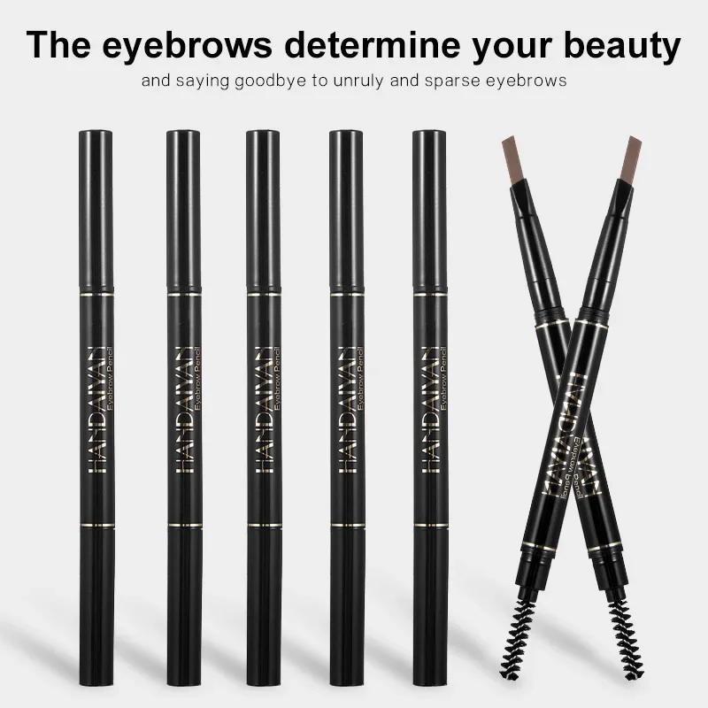 ดินสอเขียนคิ้ว Double-Ended 5 สี Natural Non-fading Waterproof Long-Lasting Filling And Outlining Eyebrow