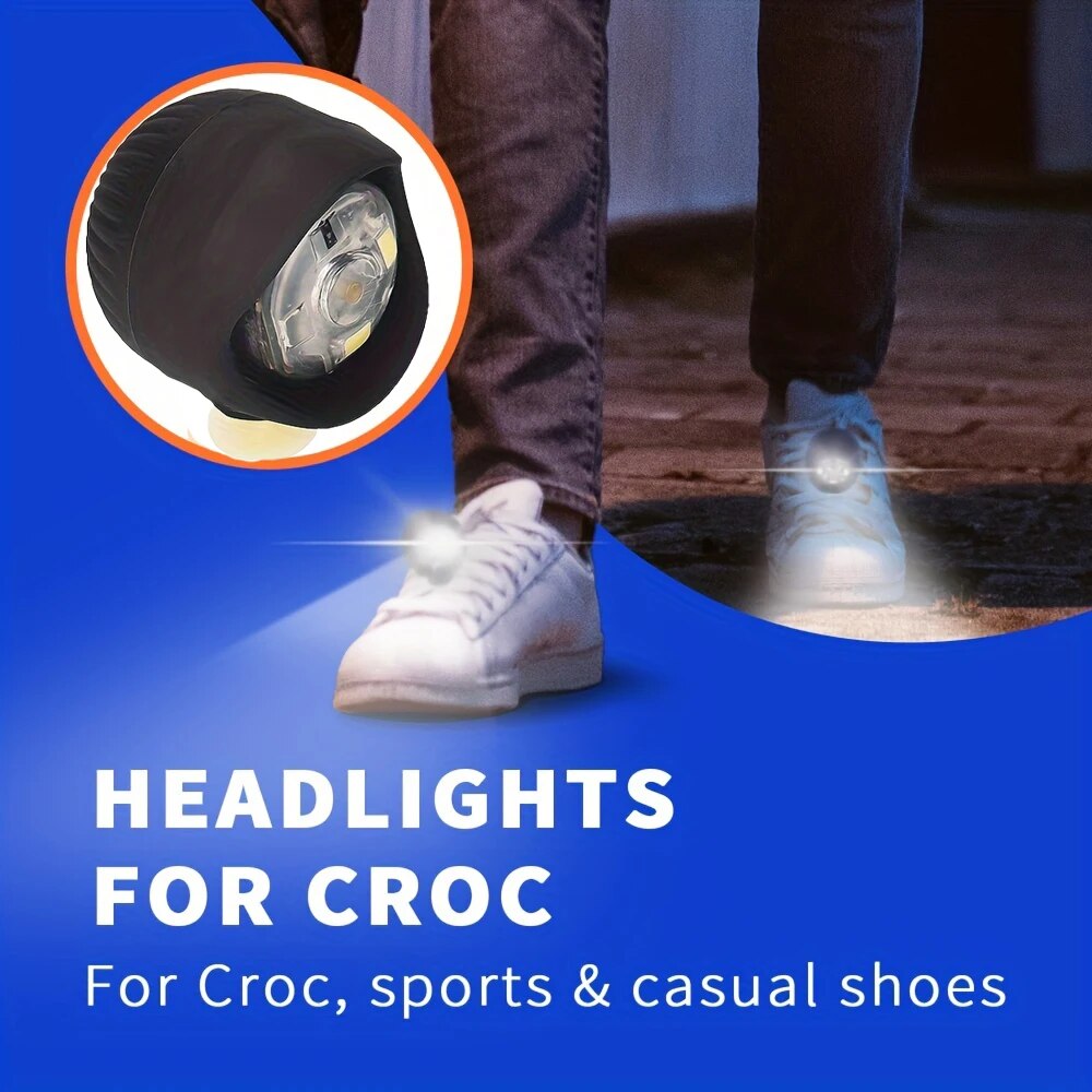 Encantos de luz LED para sapatos, cachorro andando, piqueniques, caminhada noturna, bicicleta, 1pc
