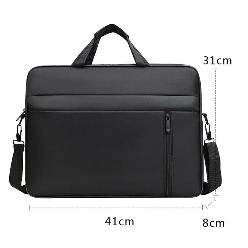 15,6 Zoll Herren Handtasche Laptoptasche Outdoor Geschäftsreise Schwarz Tragbare große Kapazität Computer Organizer Tasche