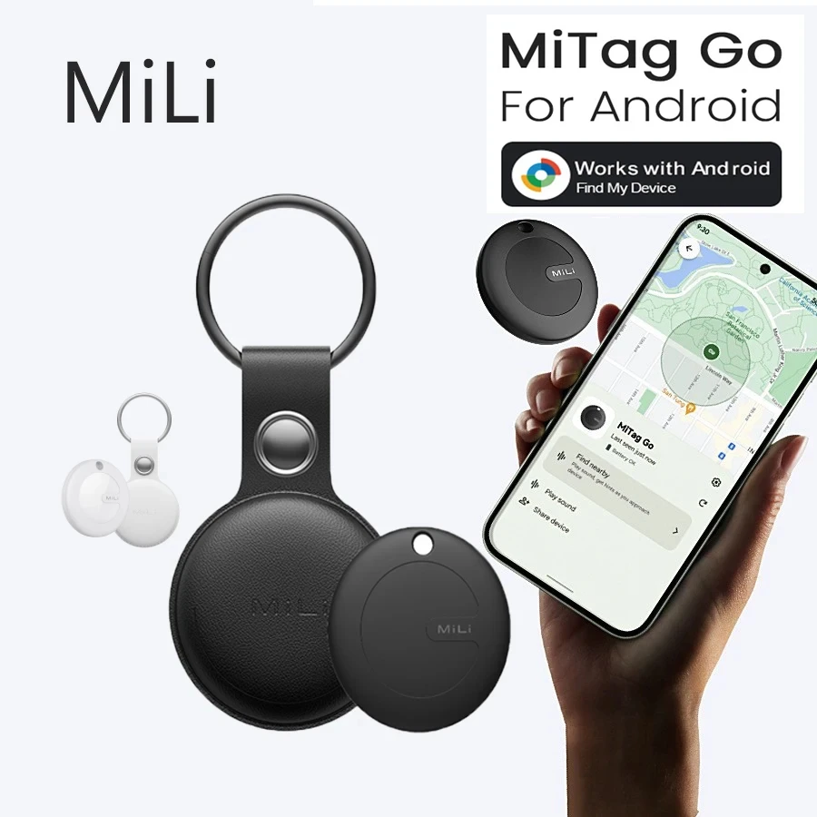 New MiLi Mitag Go Smart Tracker For Android Item Finder And Locator Work With Bluetooth Google Find My Device Anti-lost Air Tag