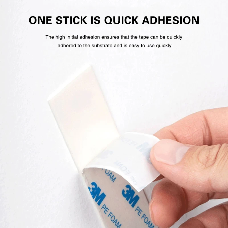 3M 10-50mm 3m White Foam Double-Sided Adhesive Strong Non-Trace Foam Tape High Temperature Resistant Double Sided Adhesive Tape