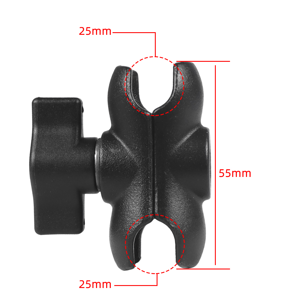 Double Socket Arm Aluminum Alloy for RAM Mounts 5.5cm 9.5cm 15cm Lights Camera Extension Holder 1" Ball Head Mount Adapter Pole