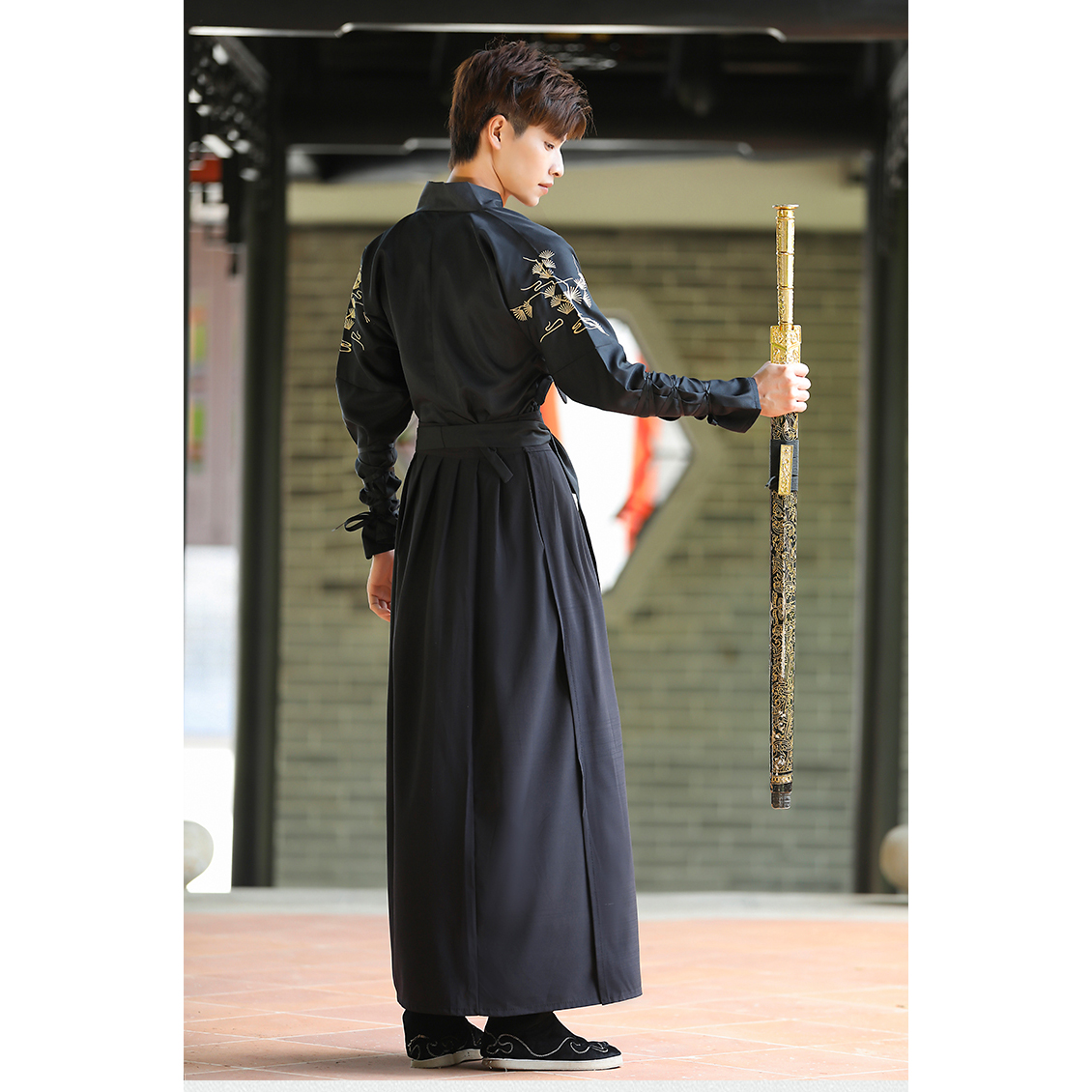 Japanische Vintage Kimono Samurai Cosplay Kleidung Frau Mann Chiinese Hanfu Kranich Stickerei Strickjacke Yukata Volle Hülse Retro