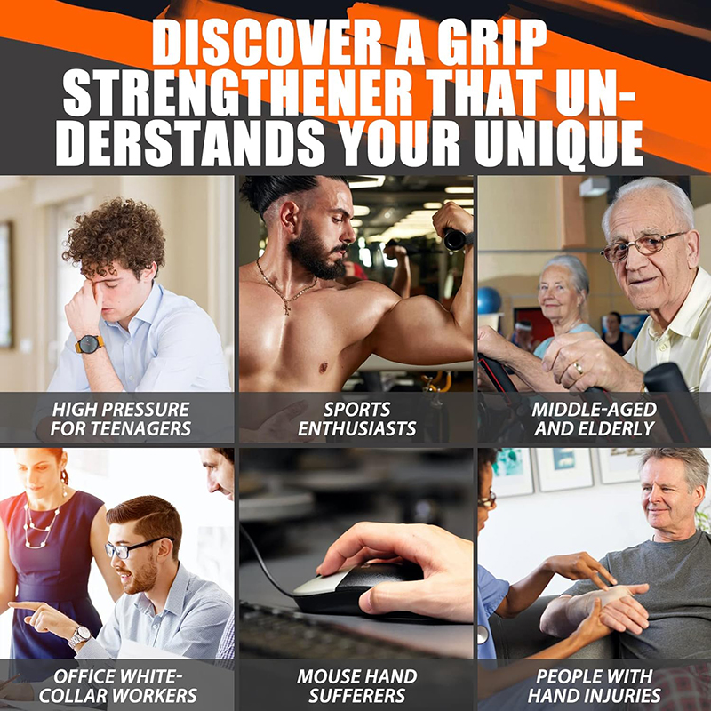 Exerciseur de poignée réglable, exercice de main robuste Portable unisexe, équipement d'entraînement de rééducation des doigts