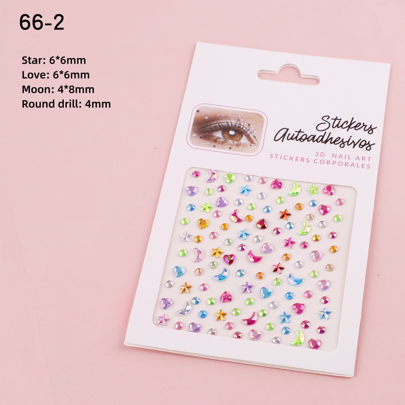 ジュエリー作り用の装飾的な自己接着剤,装飾的な手工芸品の装飾,マニキュア,ボディ,メイクアップ,1枚