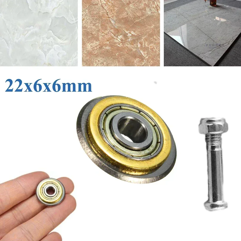 22*6*6mm Rotary Bearing Wheel Replacement Glass Ceramic Tile Cutting Wheel Cutter Spare Manual Tile Brick Cutter Accessories