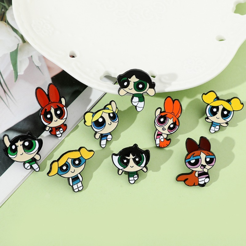 Vliegend meisje emaille badge leuke cartoon rugzak broche accessoires anime sieraden kleding badge kindercadeau broche accessoires