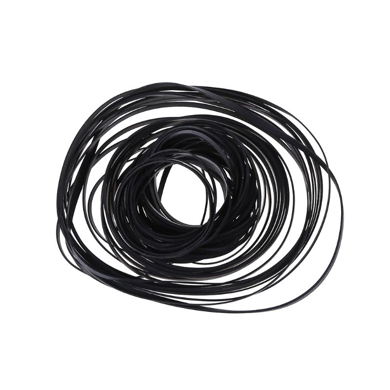 50/100Pcs 1/2/3/4mm Width Universal Mix Cassette Tape Machine Belts Assorted Flat Rubber Belt for CD DVD Recorders Walkman